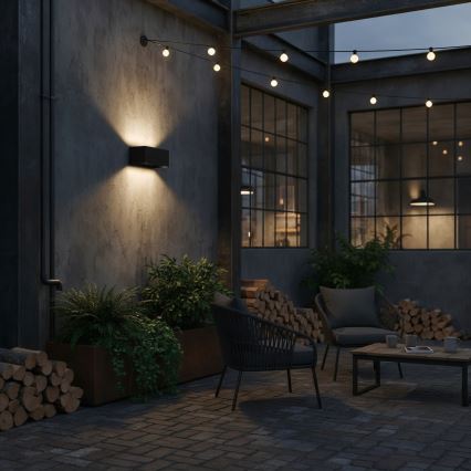 Ideal Lux - LED Outdoor wall light ATOM LED/25W/230V CRI 90 IP54 black