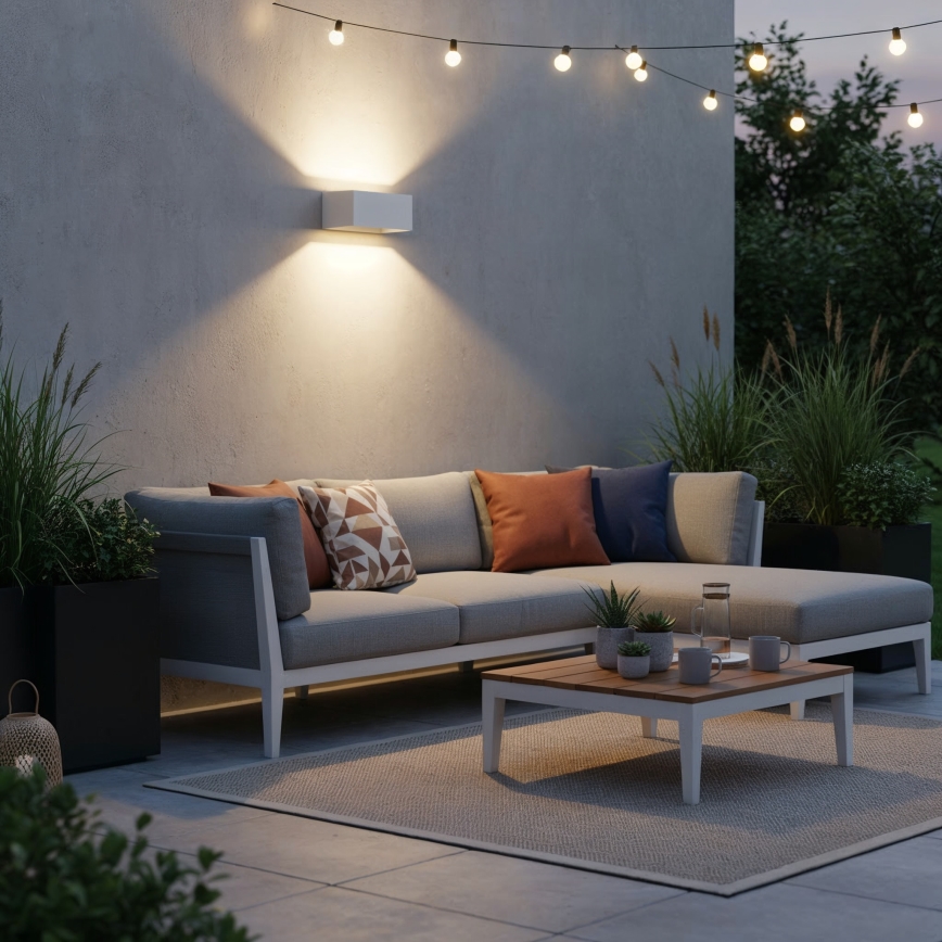 Ideal Lux - LED Outdoor wall light ATOM LED/25W/230V CRI 90 IP54 white