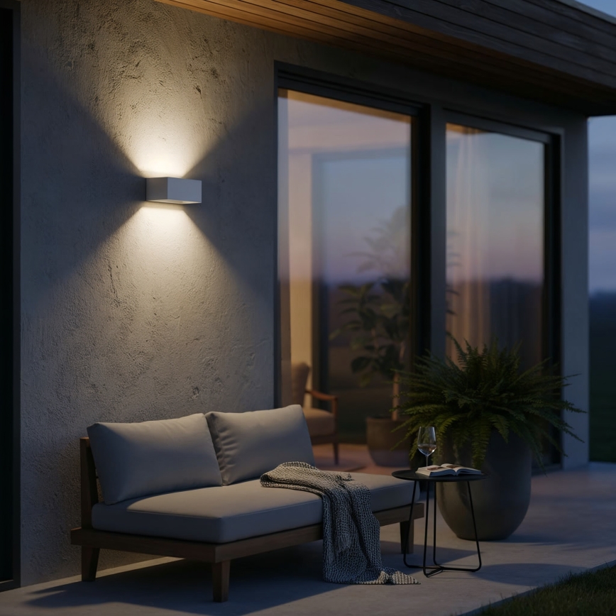 Ideal Lux - LED Outdoor wall light ATOM LED/25W/230V CRI 90 IP54 white