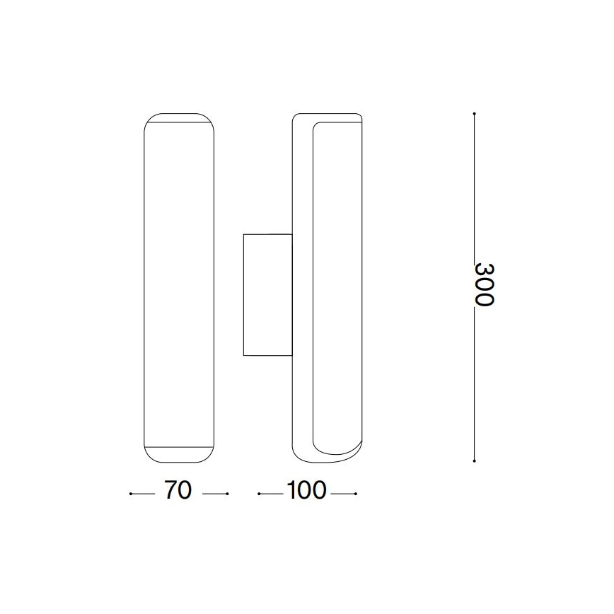 Ideal Lux - LED Outdoor wall light ETERE LED/9,5W/230V 4000K CRI 90 IP44 anthracite