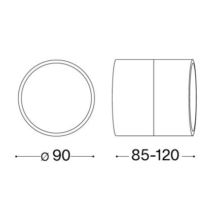 Ideal Lux - LED Outdoor Wall Light OMEGA LED/7W/230V CRI 90 IP54 White