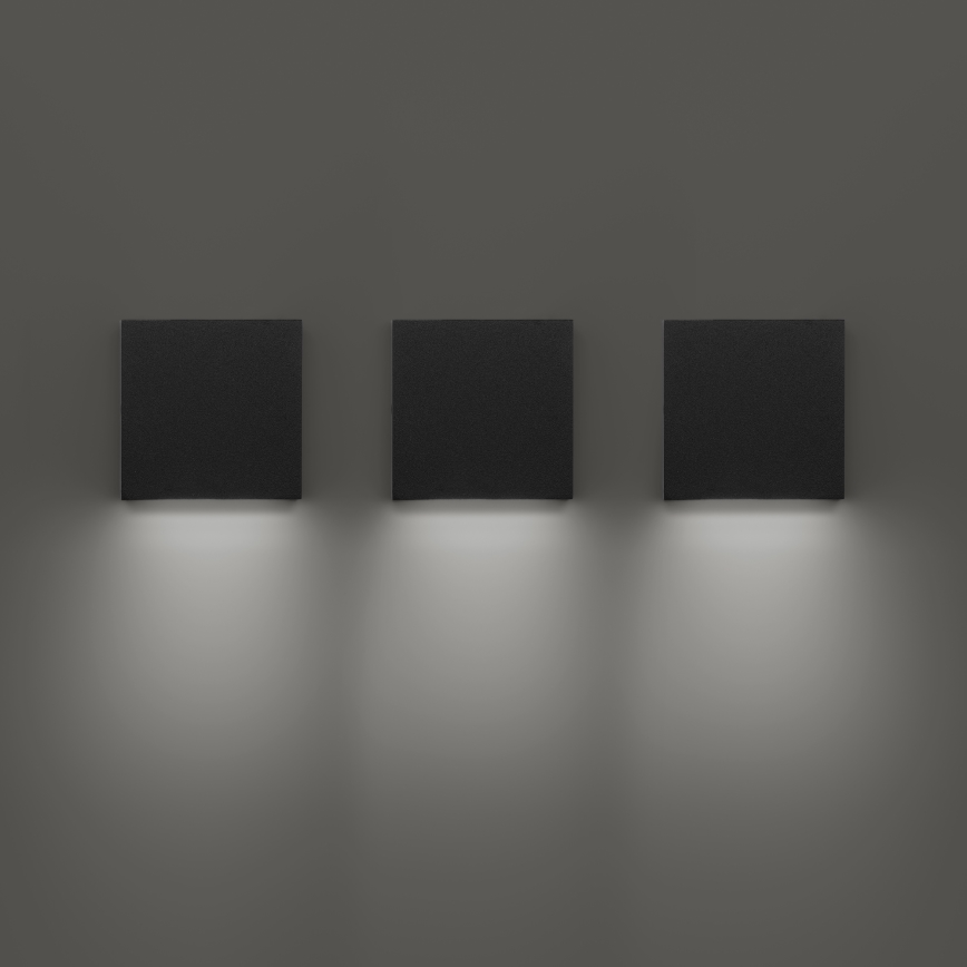 Ideal Lux - LED Outdoor Wall Light POST-IT LED/3W/12V CRI 90 Black