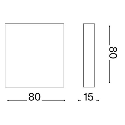 Ideal Lux - LED Outdoor Wall Light POST-IT LED/3W/12V CRI 90 Black