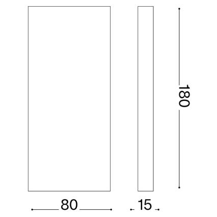 Ideal Lux - LED Outdoor Wall Light POST-IT LED/6W/12V CRI 90 Brass