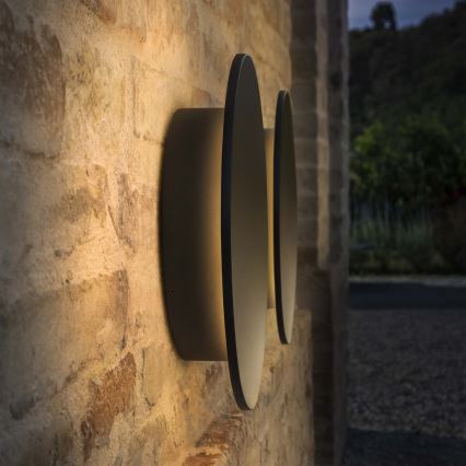 Ideal Lux - LED Outdoor Wall Light PUNTO LED/16W/230V CRI 90 Ø 30 cm IP54 black
