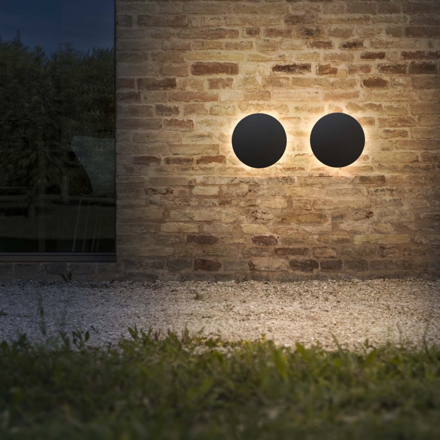 Ideal Lux - LED Outdoor Wall Light PUNTO LED/9W/230V CRI 90 Ø 18 cm IP54 Black