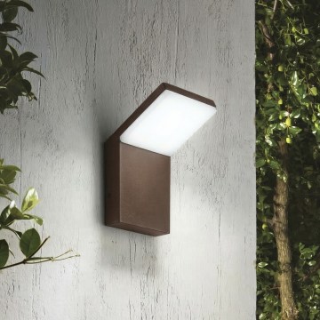 Ideal Lux - LED Outdoor wall light STYLE LED/8,5W/230V 3000K CRI 90 IP54 brown