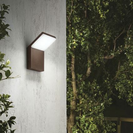 Ideal Lux - LED Outdoor wall light STYLE LED/8,5W/230V 3000K CRI 90 IP54 brown