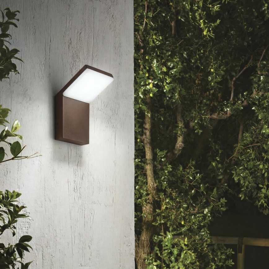 Ideal Lux - LED Outdoor wall light STYLE LED/8,5W/230V 3000K CRI 90 IP54 brown