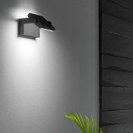 Ideal Lux - LED Outdoor wall light SWIPE LED/21W/230V CRI 90 IP54 anthracite