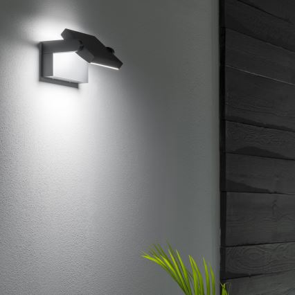 Ideal Lux - LED Outdoor wall light SWIPE LED/21W/230V CRI 90 IP54 anthracite