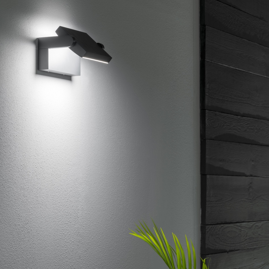 Ideal Lux - LED Outdoor wall light SWIPE LED/21W/230V CRI 90 IP54 anthracite