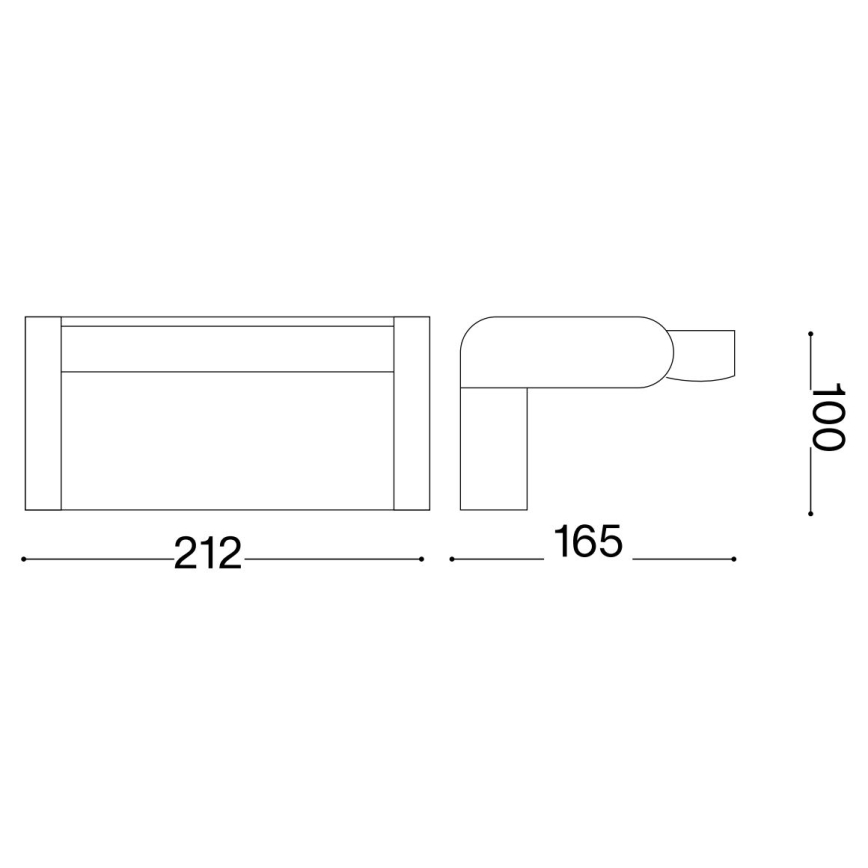 Ideal Lux - LED Outdoor wall light SWIPE LED/21W/230V CRI 90 IP54 black