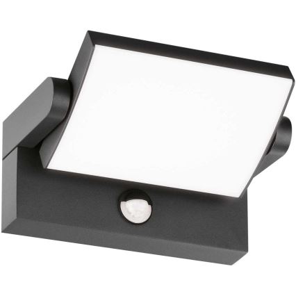 Ideal Lux - LED Outdoor wall light with a sensor SWIPE LED/21W/230V CRI 90 IP54 anthracite