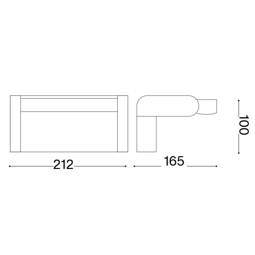 Ideal Lux - LED Outdoor wall light with a sensor SWIPE LED/21W/230V CRI 90 IP54 anthracite