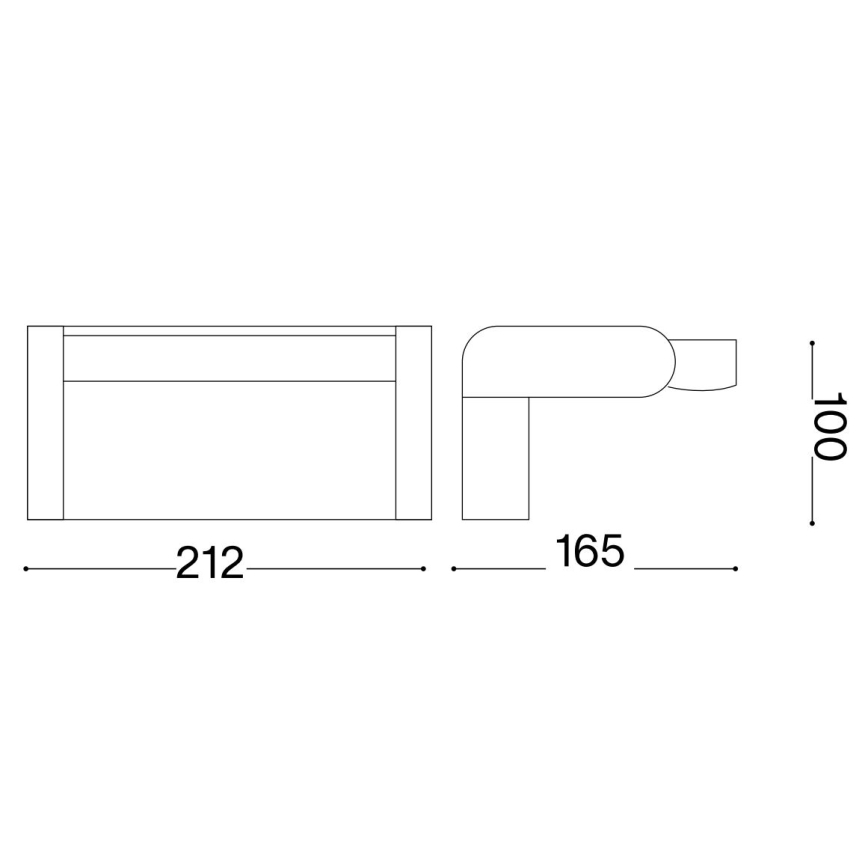 Ideal Lux - LED Outdoor wall light with a sensor SWIPE LED/21W/230V CRI 90 IP54 black