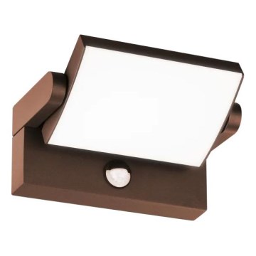 Ideal Lux - LED Outdoor wall light with a sensor SWIPE LED/21W/230V CRI 90 IP54 brown