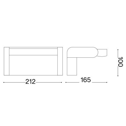 Ideal Lux - LED Outdoor wall light with a sensor SWIPE LED/21W/230V CRI 90 IP54 brown