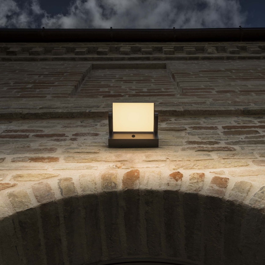 Ideal Lux - LED Outdoor wall light with a sensor SWIPE LED/21W/230V CRI 90 IP54 brown