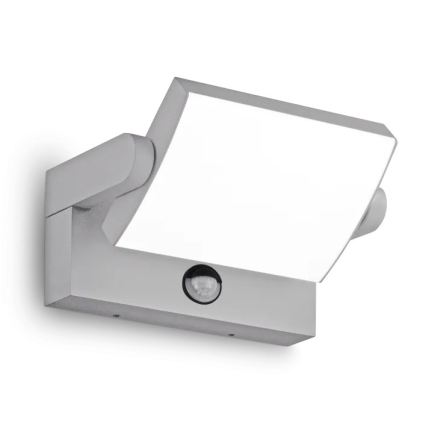 Ideal Lux - SWIPE LED Outdoor Wall Light with Sensor LED/21W/230V CRI 90 IP54 gray