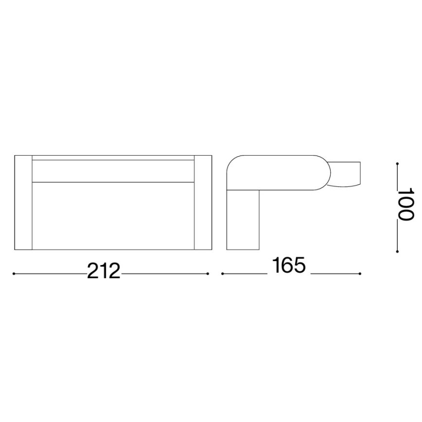 Ideal Lux - SWIPE LED Outdoor Wall Light with Sensor LED/21W/230V CRI 90 IP54 gray