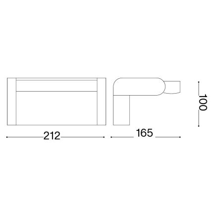 Ideal Lux - SWIPE LED Outdoor Wall Light with Sensor, 21W, 230V, CRI 90, IP54, White