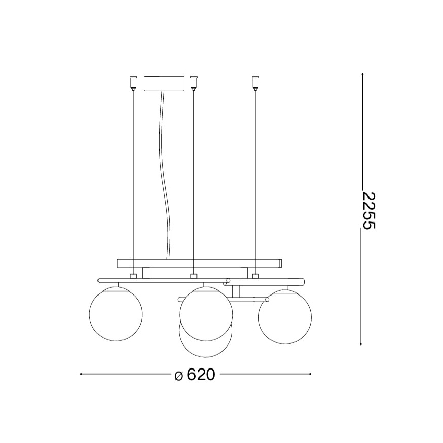 Ideal Lux - LED pendant lamp on cable ATLAS 4xG9/3W/230V gold