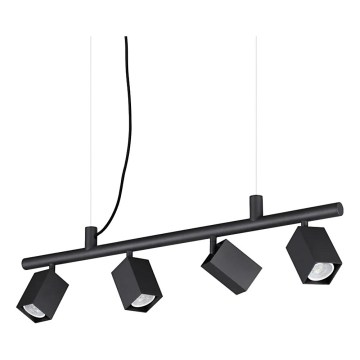 Ideal Lux - LED pendant lamp on cable DYNAMITE 4xGU10/7W/230V CRI 90 black