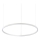 Ideal Lux - LED pendant light on cable ORACLE SLIM LED/37W/230V 3000K CRI 90 dia. 70 cm white