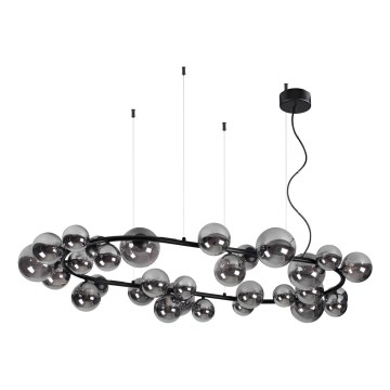 Ideal Lux - LED pendant light on cable PERLAGE 30xG9/3W/230V 143 cm black/smoked black
