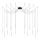 Ideal Lux - LED pendant on cable LUCCIOLA 16xLED/16W/230V CRI 90 spider black