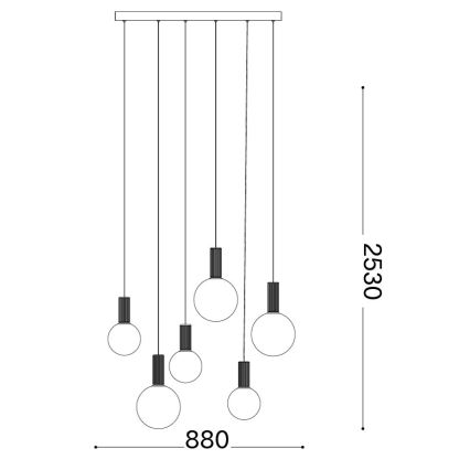 Ideal Lux - LED pendant on cable ODEON LED/39W/230V CRI 90 beige/white