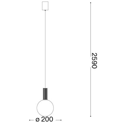 Ideal Lux - LED pendant on cable ODEON LED/8W/230V CRI 90 Ø 20 cm beige/white