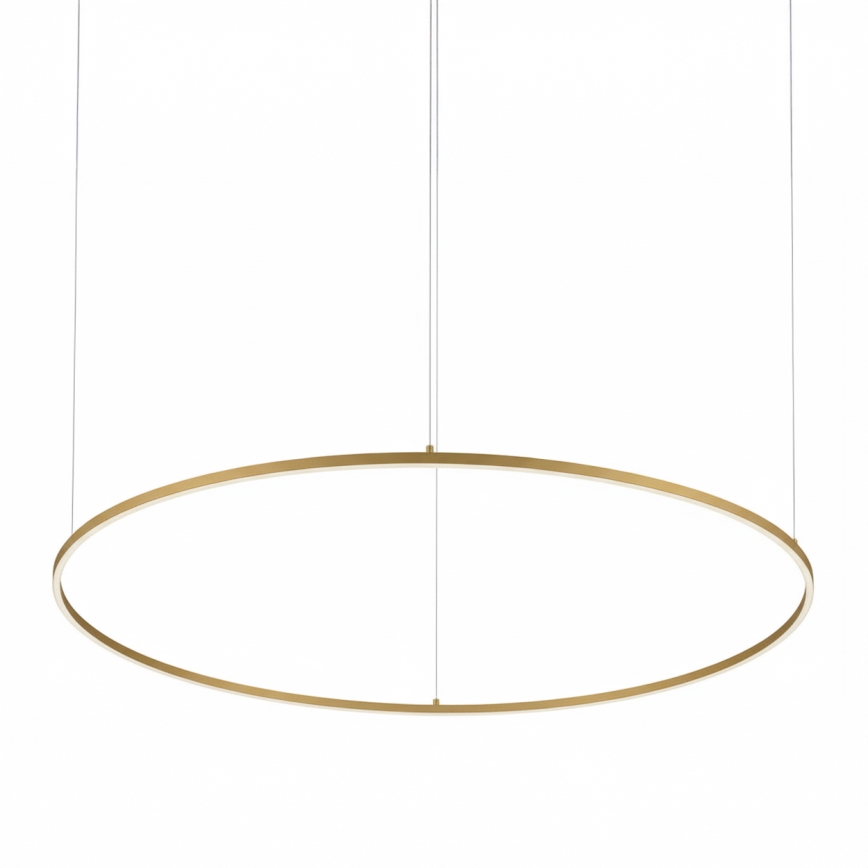 Ideal Lux - ORACLE SLIM LED cable-suspended chandelier, 83W, 230V, 3000K, CRI 90, Ø 150 cm, gold
