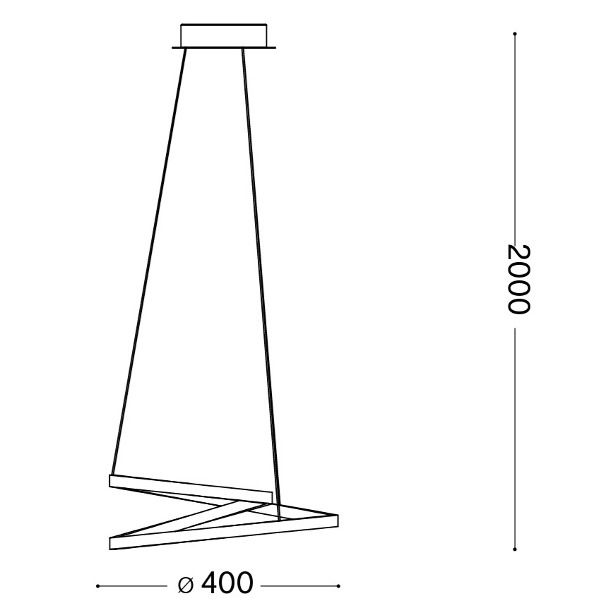 Ideal Lux - LED pendant on cable OZ LED/38W/230V Ø 40 cm CRI 90 Gold