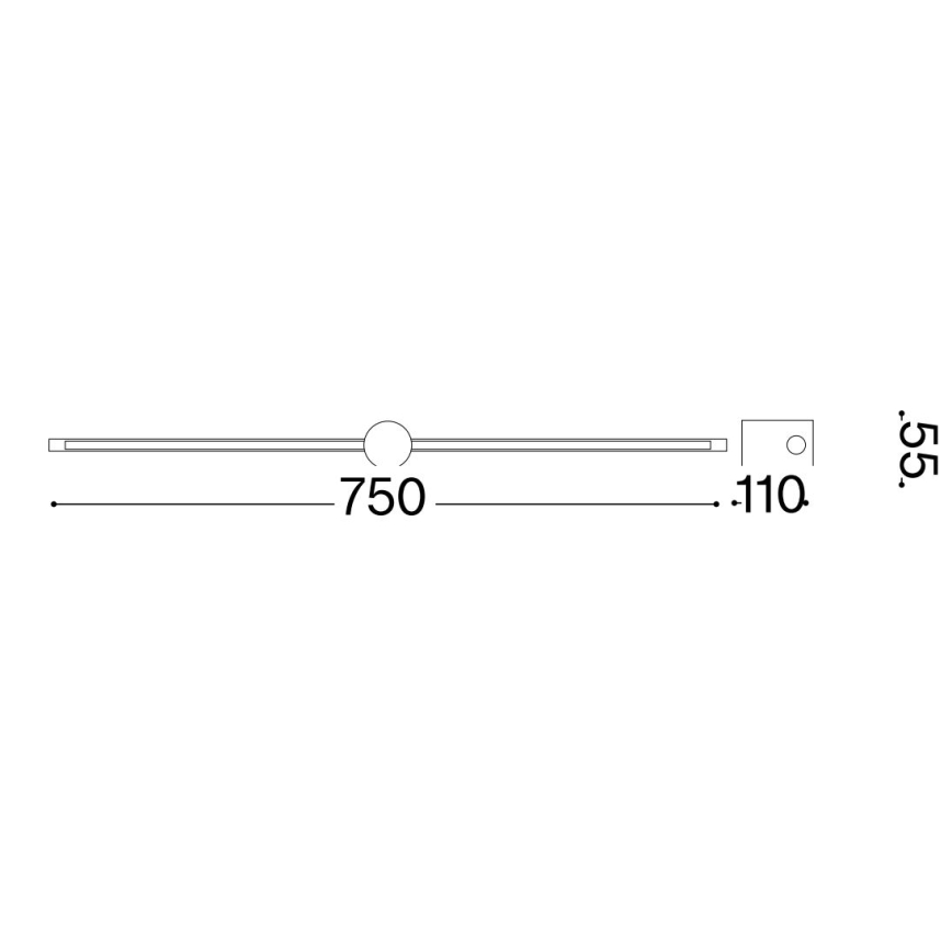 Ideal Lux - LED Picture light FILO LED/13W/230V 75 cm CRI 90 brass