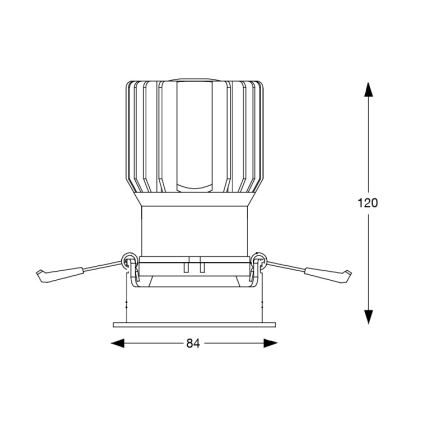 Ideal Lux - LED recessed downlight GAME TRIM LED/11W/230V 3000K CRI 90 8,4x8,4 cm IP40 white