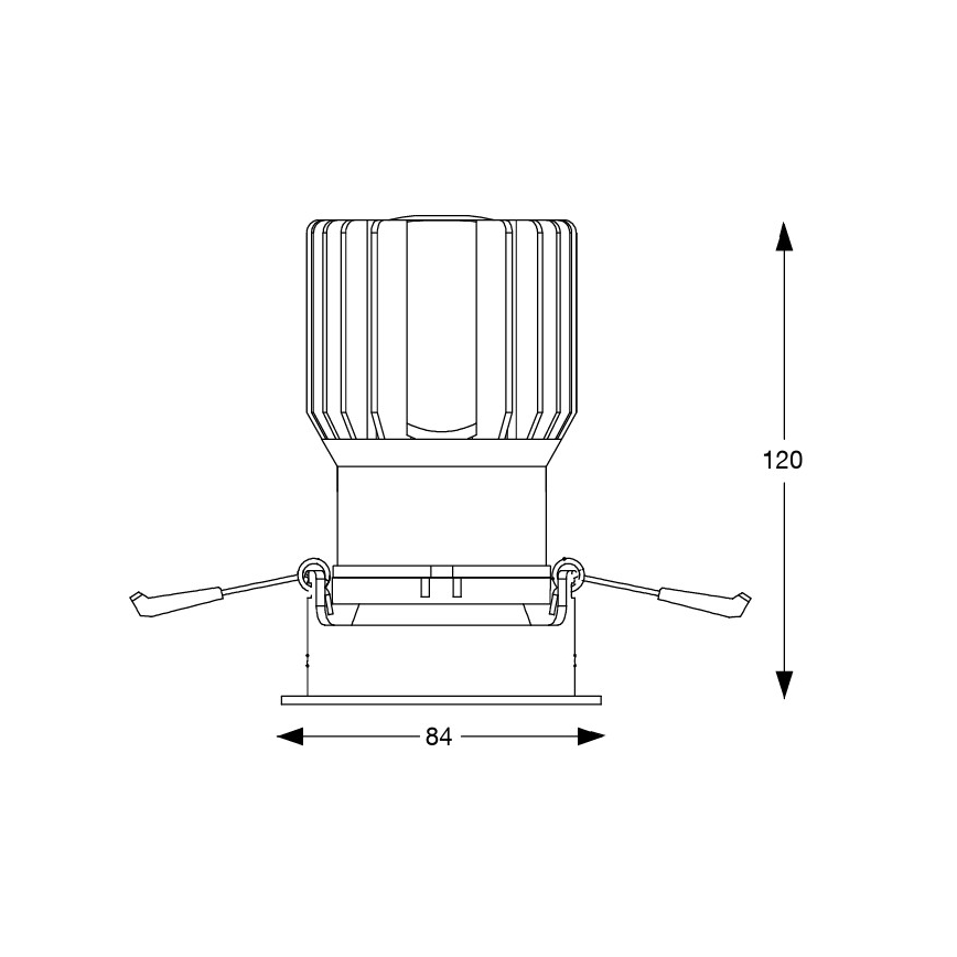 Ideal Lux - LED recessed downlight GAME TRIM LED/11W/230V 3000K CRI 90 8,4x8,4 cm IP40 white