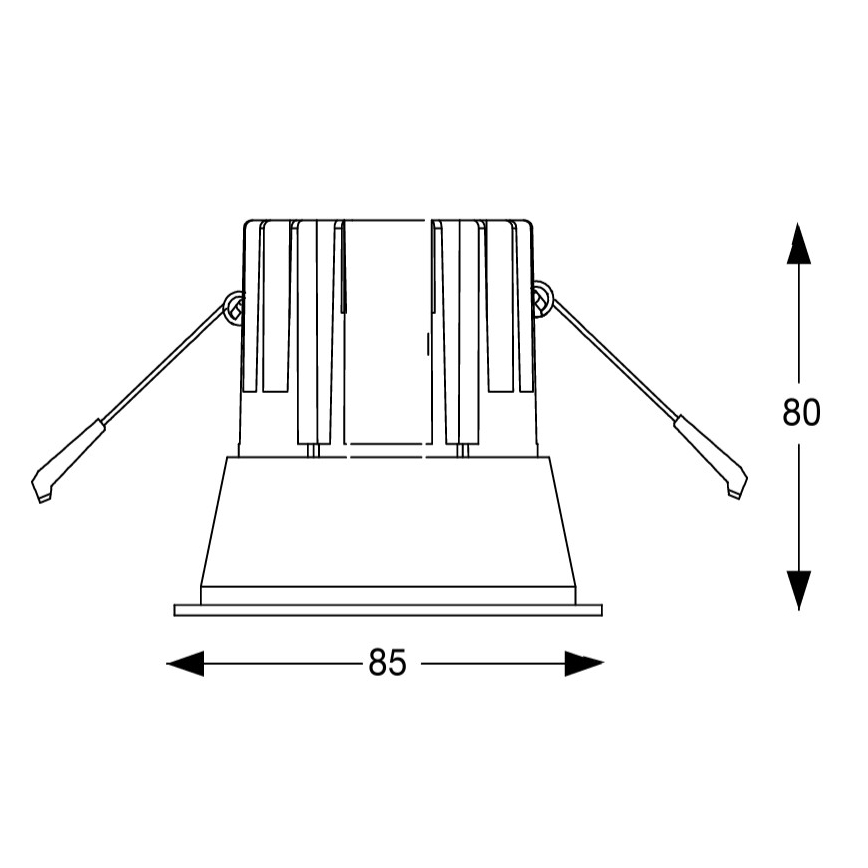 Ideal Lux - GAME TRIM LED Recessed Downlight 11W 230V 3000K CRI 90 Ø 8.5 cm IP40 Gold/White