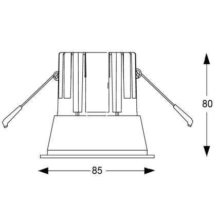 Ideal Lux - GAME TRIM LED Recessed Downlight 11W/230V 4000K CRI 90 Ø 8.5 cm IP40 Gold/White