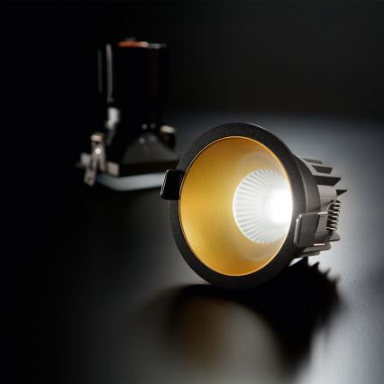 Ideal Lux - LED Recessed Downlight GAME TRIM LED/11W/230V 3000K CRI 90 Ø 8.5 cm IP40 Gold/Black