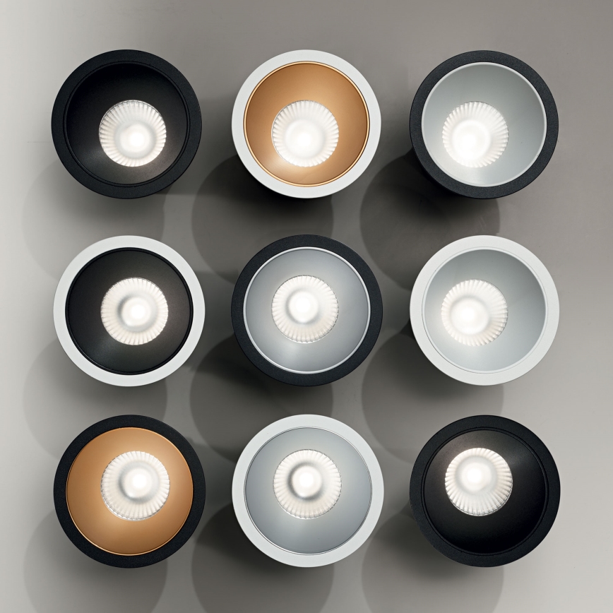 Ideal Lux - LED Recessed Downlight GAME TRIM LED/11W/230V 3000K CRI 90 Ø 8.5 cm IP40 Gold/Black
