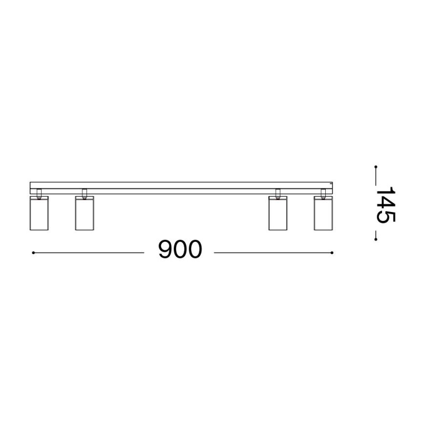 Ideal Lux - LED Spotlight PROFILO 4xGU10/7W/230V CRI 90 white