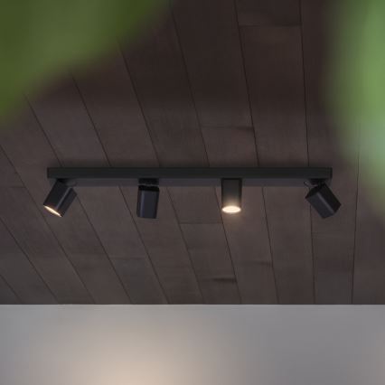 Ideal Lux - LED Spotlight RUDY 4xGU10/7W/230V CRI 90 black