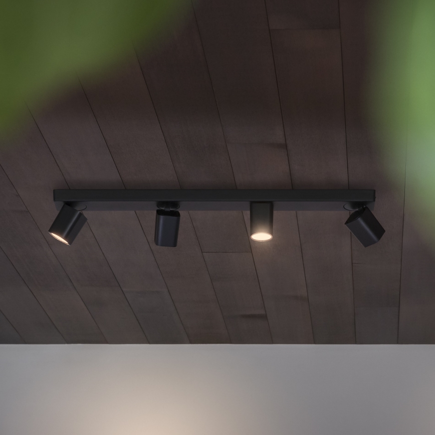 Ideal Lux - LED Spotlight RUDY 4xGU10/7W/230V CRI 90 black