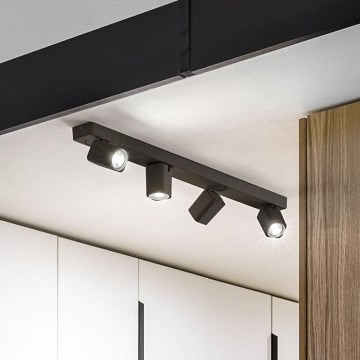 Ideal Lux - LED Spotlight RUDY 4xGU10/7W/230V CRI 90 black