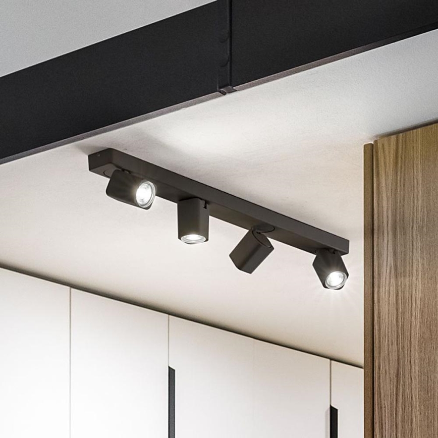 Ideal Lux - LED Spotlight RUDY 4xGU10/7W/230V CRI 90 black