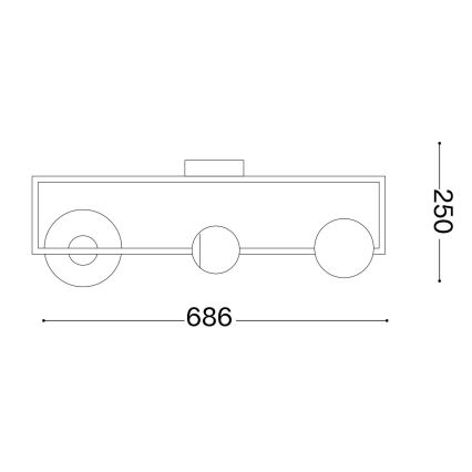 Ideal Lux - LED Surface-mounted chandelier ANGOLO 3xG9/3W/230V brass