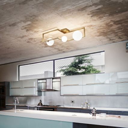 Ideal Lux - LED Surface-mounted chandelier ANGOLO 3xG9/3W/230V brass