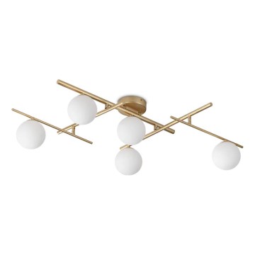 Ideal Lux - LED Surface-mounted chandelier ATLAS 5xG9/3W/230V gold